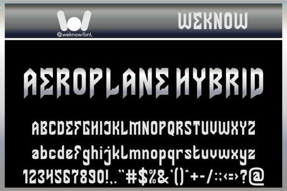 Aeroplane: A Techno-Sci-Fi Metal Display Font