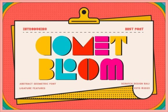Comet Bloom: A Retro-Modern Font for Dynamic Design