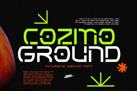 Cozmo Ground: A Futuristic Display Font for Modern Design