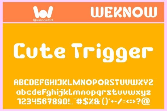 Cute Trigger: A Stylish Display Font for Creative Projects