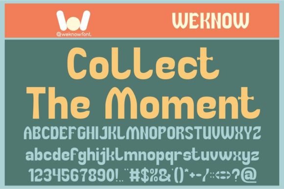 Discover Collect the Moment: A Display Font for Bold Creativity