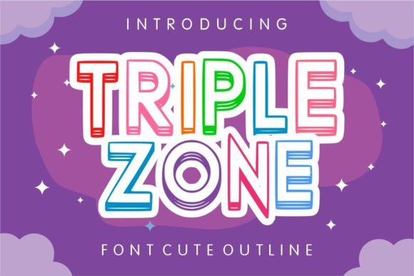 Discover the Tripple Zone Outline Font