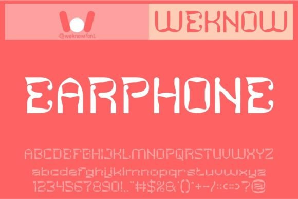 Earphone: A Stylish Display Font for Modern Design