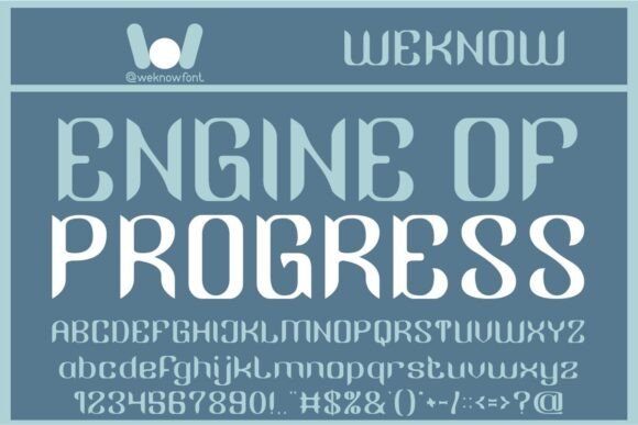 Engine of Progress: A Bold Display Typeface for Modern Design
