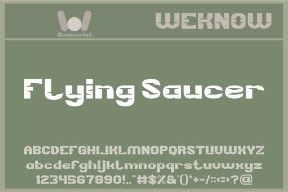 Flying Saucer: A Dynamic Techno-Scifi Display Font for Modern Design