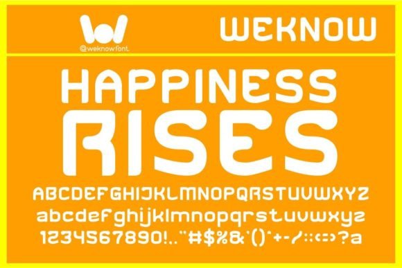 Happiness Rises: A Font for Modern Creative Projects