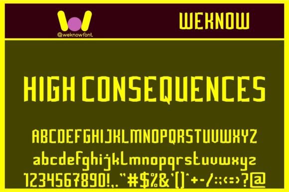 High Consequences: A Modern Gothic Display Font for Bold Design