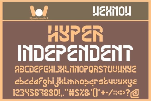 Hyper Independent: A Bold Techno-SciFi Display Typeface