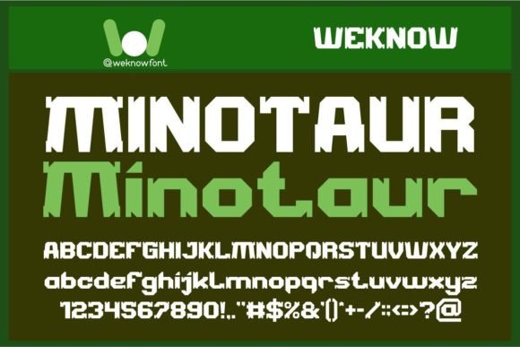 Minotaur: A Futuristic Display Typeface for Bold Designs
