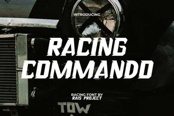 Racing Commando: Bold Typography for High-Speed Impact