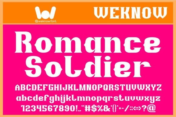 Romance Soldier: A Modern Gothic Display Typeface