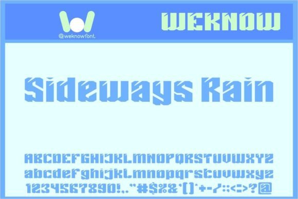 Sideways Rain: The Futuristic Font for Dynamic Design