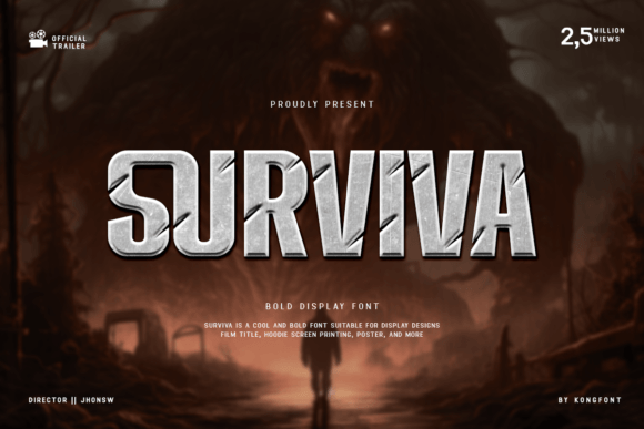 Surviva Display Film Font: Bold, Gritty, and Ready for Action