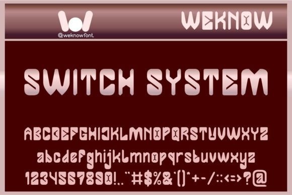 Switch System: A Versatile Display Font for Modern Design