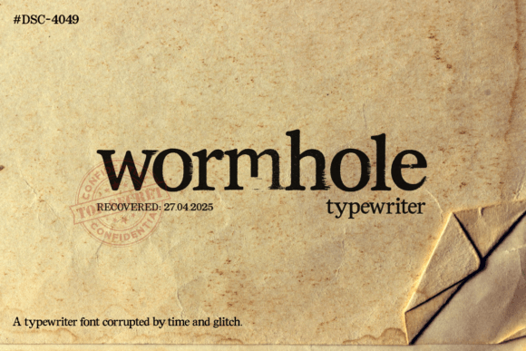 Wormhole Type: A Glitchy, Typewriter-Inspired Display Font